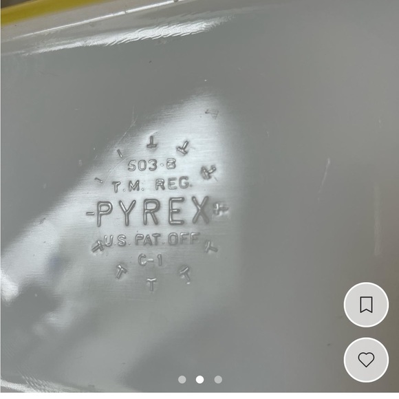Vintage Pyrex yellow refrigerator dish with lid 503 1.5 quarts - Picture 2 of 3